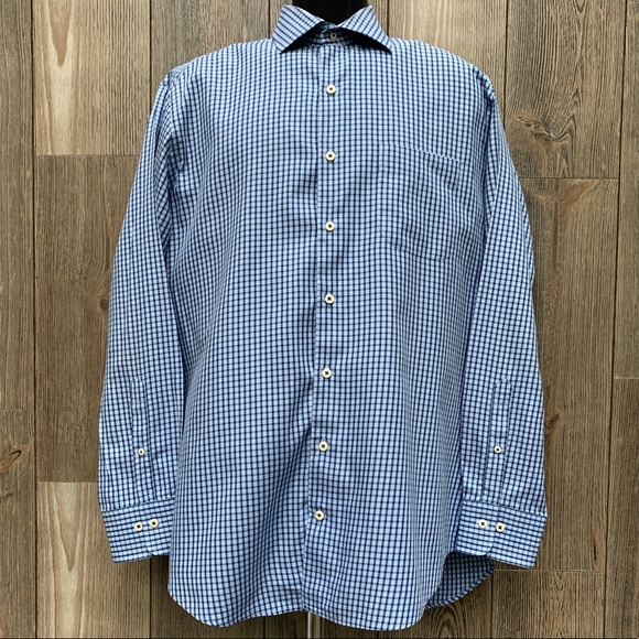 Peter Millar Plaid Long Sleeve Button Down. - Picture 2 of 8